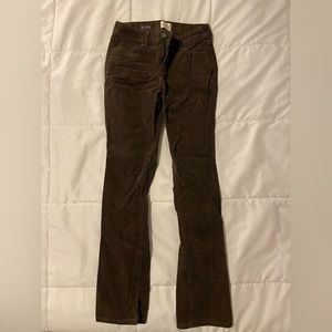 Corduroy straight leg trousers